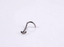 ABBN04 G-23 TITANIUM L-SHAPE NOSE STUD WITH LEAF DESIGN