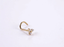 ABBNS01 G-23 TITANIUM L-SHAPE NOSE STUD WITH CZ