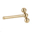 ABN03 G-23 TITANIUM NOSE STUD WITH 3 BALLS DESIGN