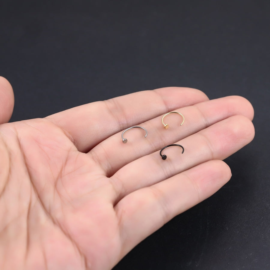 ABRN01 G-23 TITANIUM C-SHAPE NOSE STUD