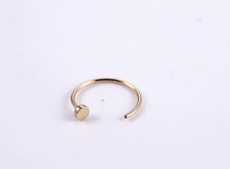 ABRN01 G-23 TITANIUM C-SHAPE NOSE STUD