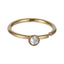 ABRN02 G-23 TITANIUM CIRCLE NOSE STUD WITH OPAL