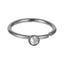 ABRN02 G-23 TITANIUM CIRCLE NOSE STUD WITH OPAL