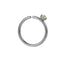 ABRN02 G-23 TITANIUM CIRCLE NOSE STUD WITH OPAL
