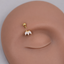 ADBBSS01 G-23 TITANIUM INTERRNAL THREAD EYEBROW WITH CZ