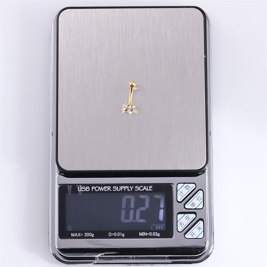 ADBBSS01 G-23 TITANIUM INTERRNAL THREAD EYEBROW WITH CZ