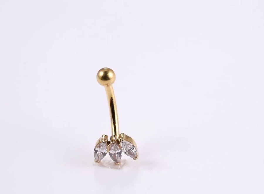 ADBBSS01 G-23 TITANIUM INTERRNAL THREAD EYEBROW WITH CZ
