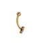 ADBBSS01 G-23 TITANIUM INTERRNAL THREAD EYEBROW WITH CZ