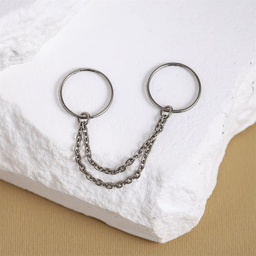 ADCM16 G-23 TITANIUM DOUBLE HINGED BCR WITH CHAIN