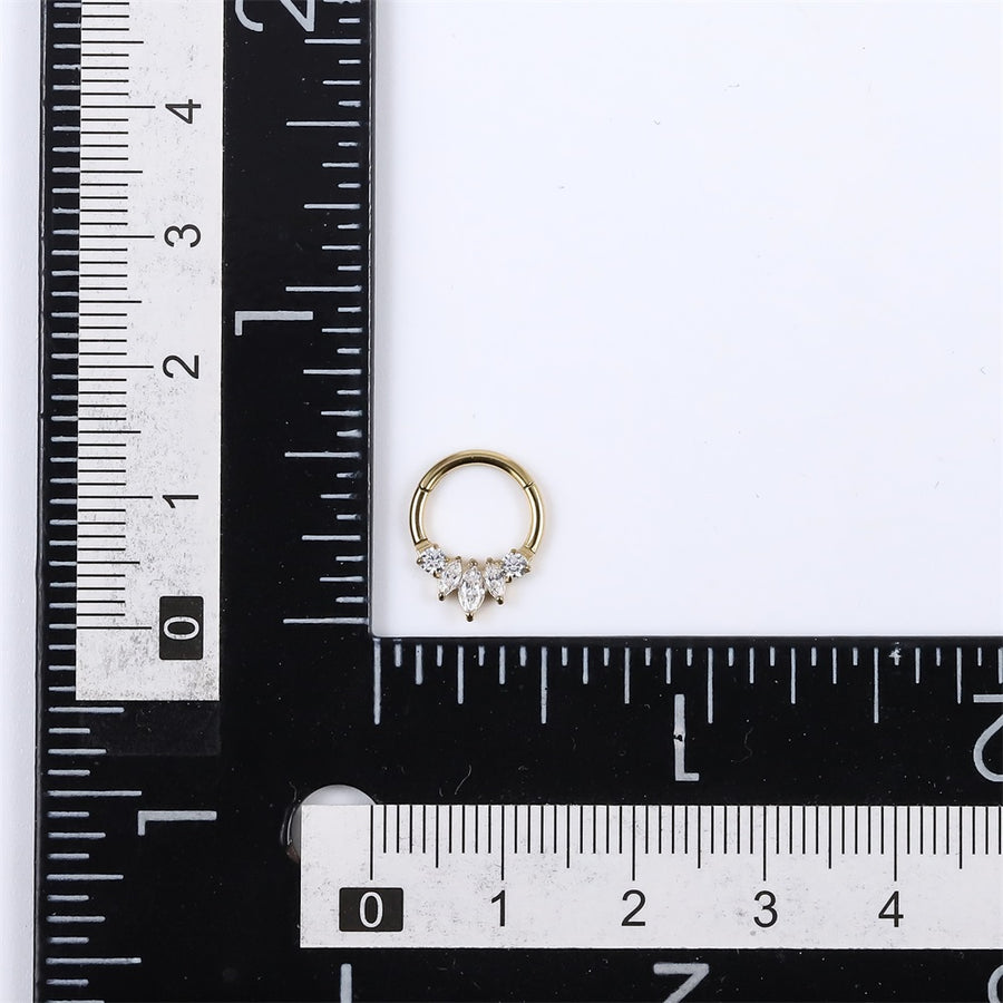ADCM17 G-23 TITANIUM HINGED BCR WITH CZ