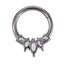 AAB Co G23 titanium hinged BCR with CZ crystal design in silver finish
