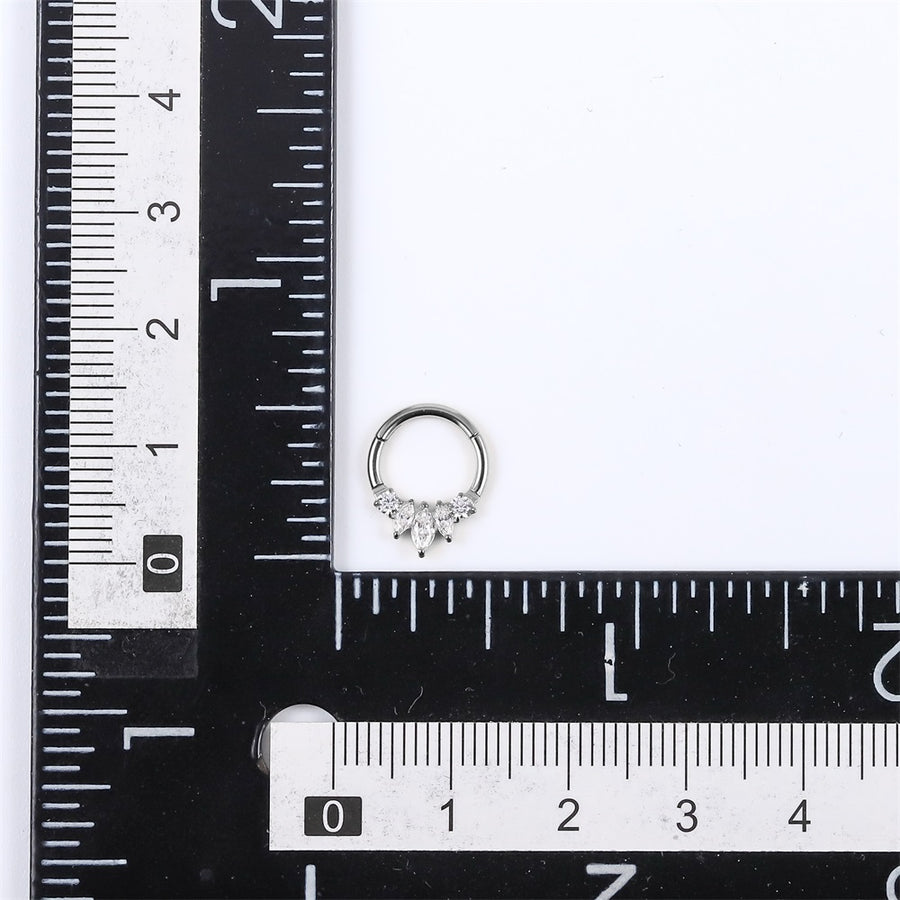 ADCM17 G-23 TITANIUM HINGED BCR WITH CZ