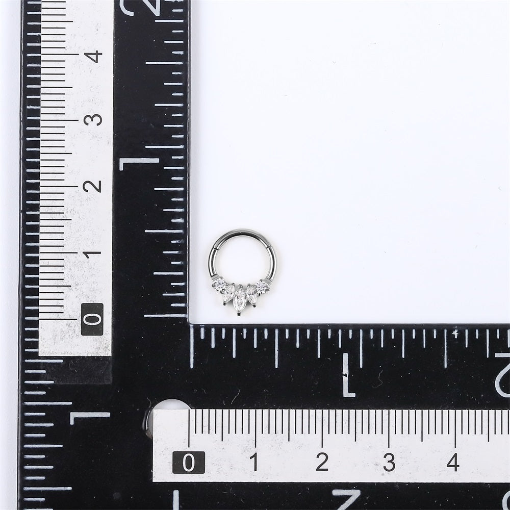 ADCM17 G-23 TITANIUM HINGED BCR WITH CZ