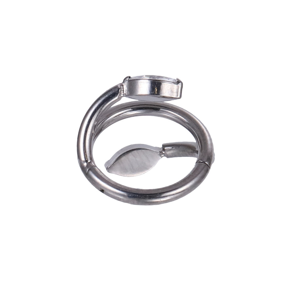ADCM19 G-23 TITANIUM HINGED BCR WITH CZ