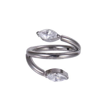ADCM19 G-23 TITANIUM HINGED BCR WITH CZ