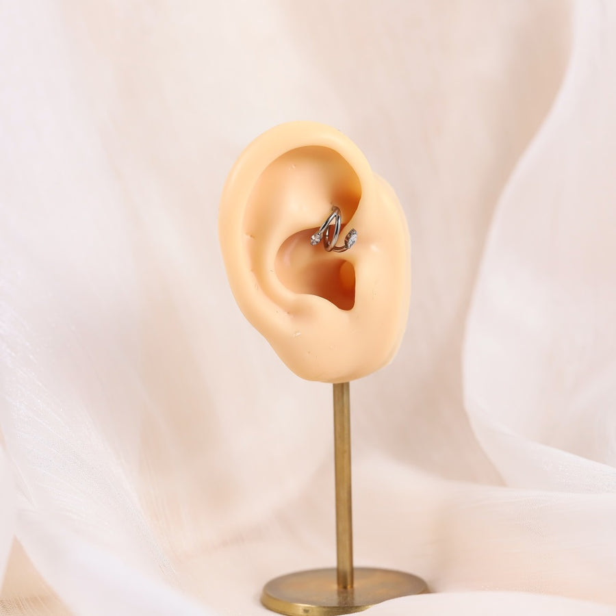 ADCM19 G-23 TITANIUM HINGED BCR WITH CZ