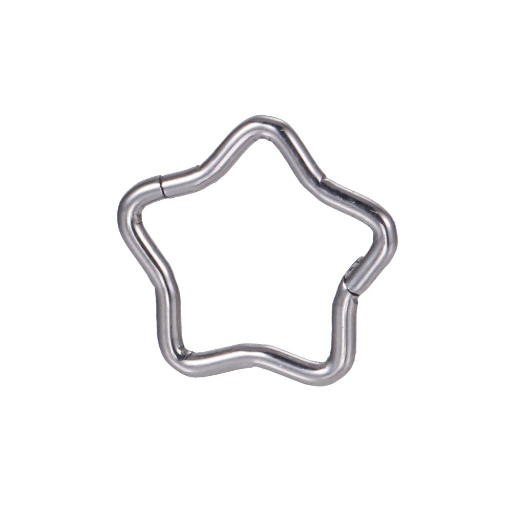 ADCM20 G-23 TITANIUM HINGED BCR WITH STAR DESIGN