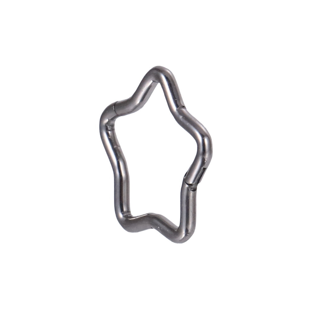 ADCM20 G-23 TITANIUM HINGED BCR WITH STAR DESIGN
