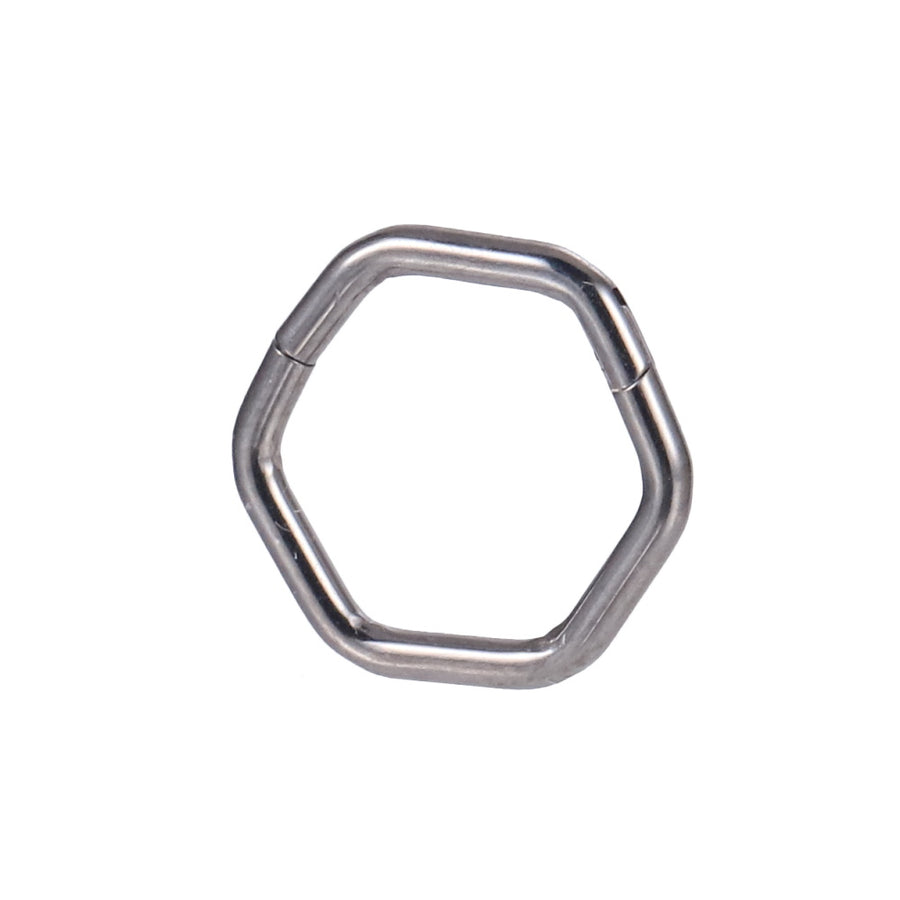 ADCM21 G-23 TITANIUM HINGED BCR WITH GEOMETRIC DESIGN