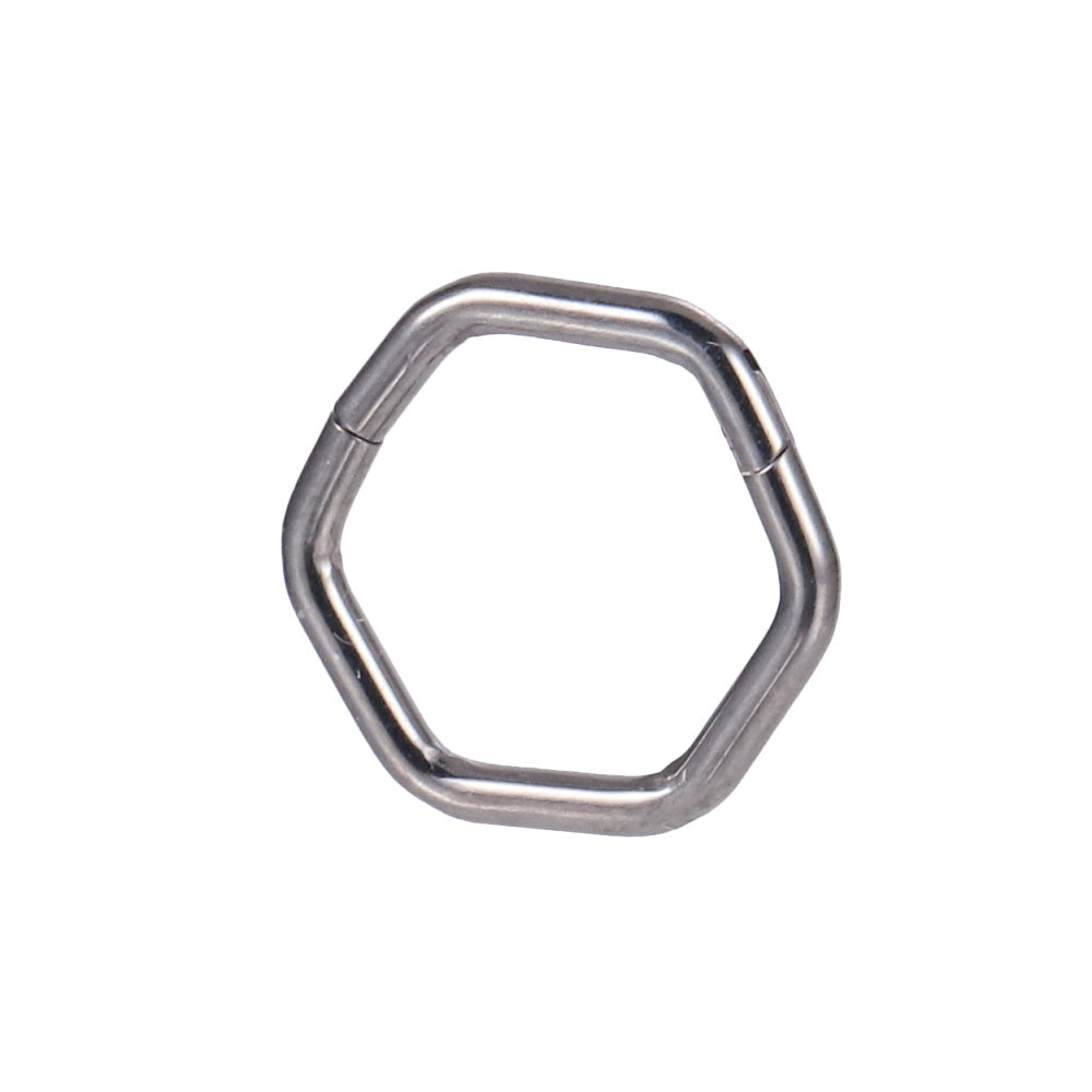 ADCM21 G-23 TITANIUM HINGED BCR WITH GEOMETRIC DESIGN