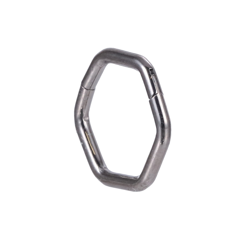 ADCM21 G-23 TITANIUM HINGED BCR WITH GEOMETRIC DESIGN