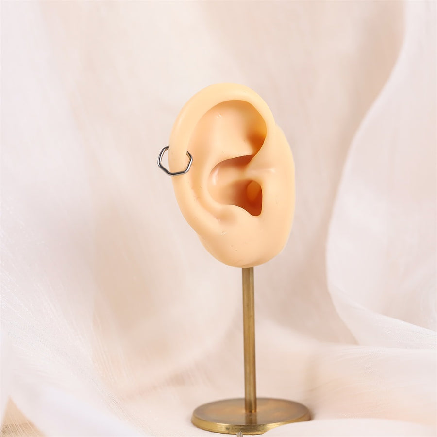 ADCM21 G-23 TITANIUM HINGED BCR WITH GEOMETRIC DESIGN