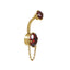 ADJBL2S08 G-23 TITANIUM INTERNAL THREAD BELLY WITH CZ AND CHAIN
