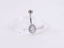 ADJBL2S09 G-23 TITANIUM INTERNAL THREAD BELLY WITH PEAR SHAPE CZ