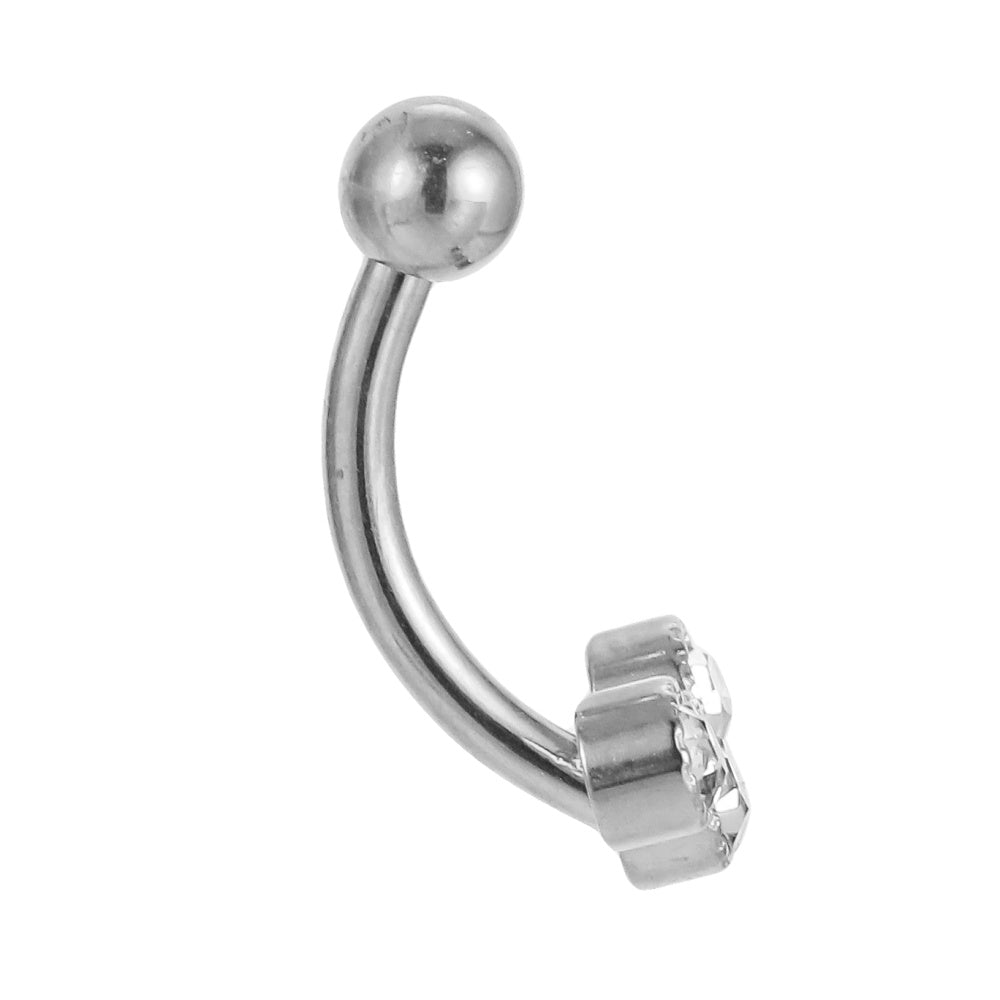 ADJBL2S11 G-23 TITANIUM EXTERNAL THREAD BELLY WITH FOIL STONE