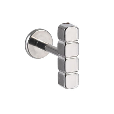 ADLBS10 G-23 TITANIUM INTERNAL THREAD LABRET WITH BLOCK DESIGN