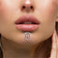 ADLBJ21 G-23 TITANIUM INTERNAL THREAD LABRET WITH CHAIN AND CZ