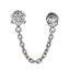 ADLBJ30 G-23 TITANIUM INTERNAL THREAD DOUBLE LABRET WITH CHAI AND CZ