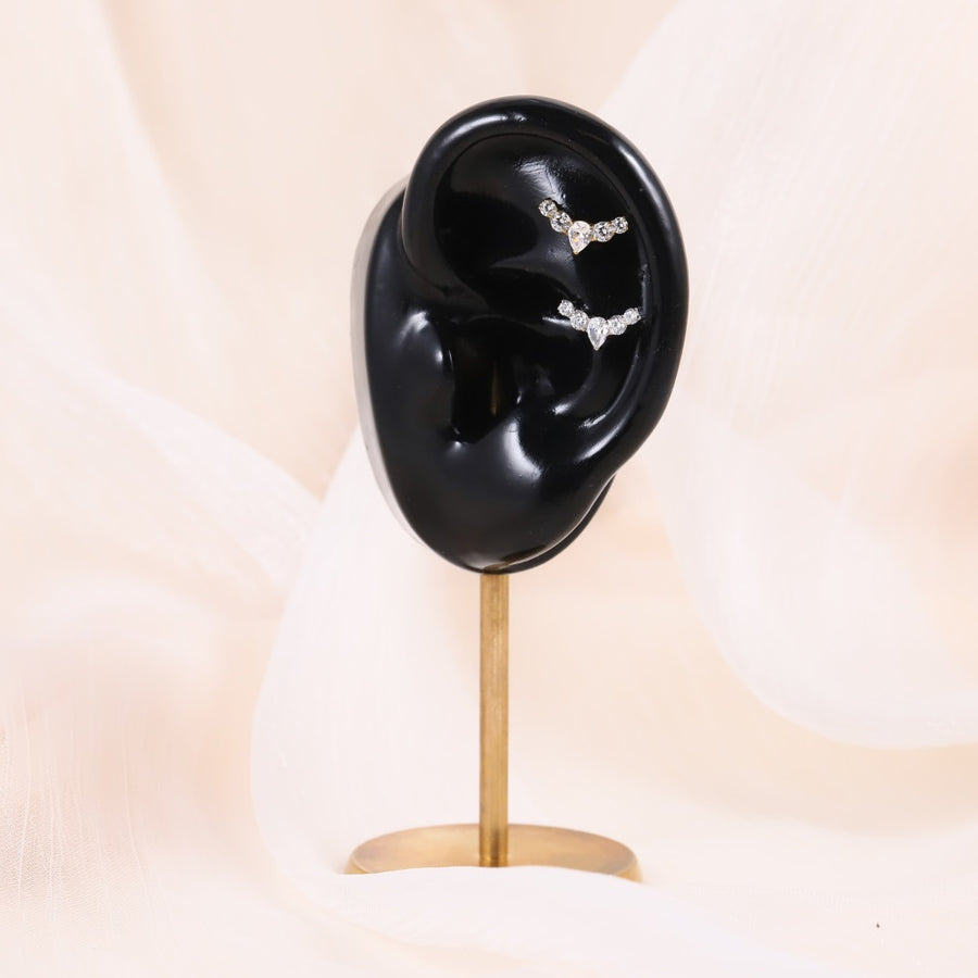 ADLBJ31 G-23 TITANIUM INTERNAL THREAD LABRET WITH CZ