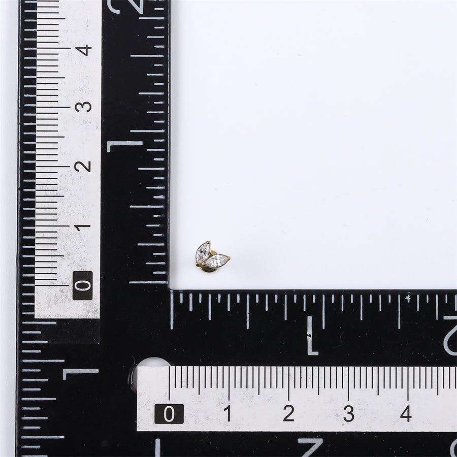 ADLBJ35 G-23 TITANIUM INTERNAL THREAD LABRET WITH CZ