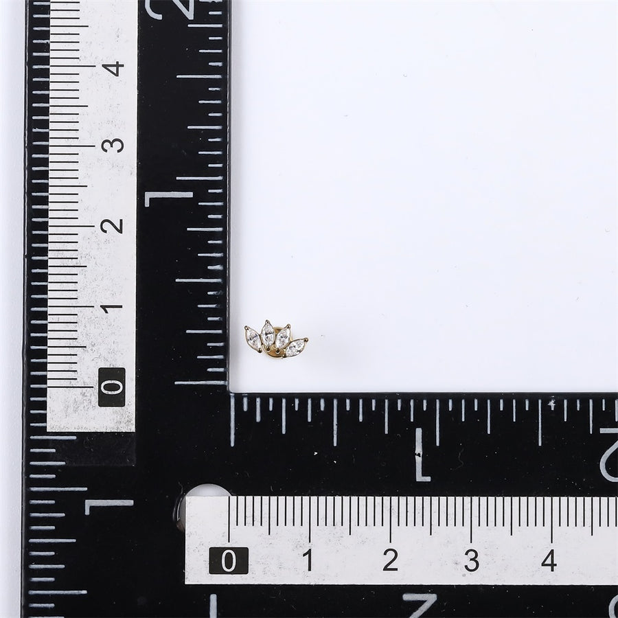 ADLBJ36 G-23 TITANIUM INTERNAL THREAD LABRET WITH CZ