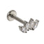 ADLBJ36 G-23 TITANIUM INTERNAL THREAD LABRET WITH CZ
