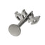 AAB Co G23 titanium internal thread labret with triple marquise CZ design in silver finish
