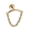 ADLBS11 G-23 TITANIUM INTERNAL THREAD LABRET WITH BAR CHAIN