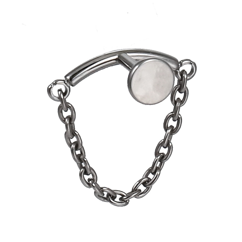 ADLBS11 G-23 TITANIUM INTERNAL THREAD LABRET WITH BAR CHAIN
