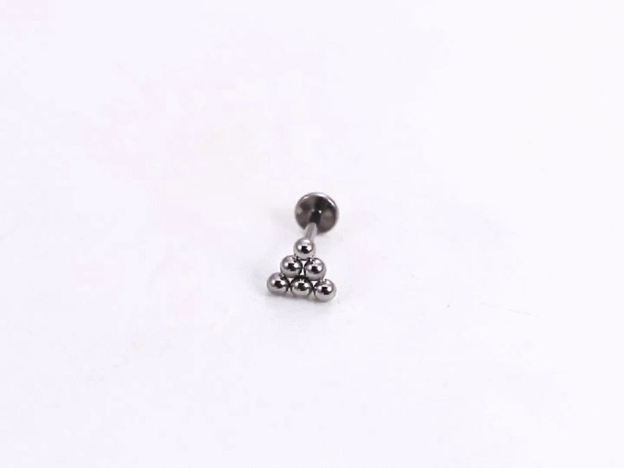 ADLBS17 G-23 TITANIUM INTERNAL THREAD LABRET WITH TRIANGLE SHAPE