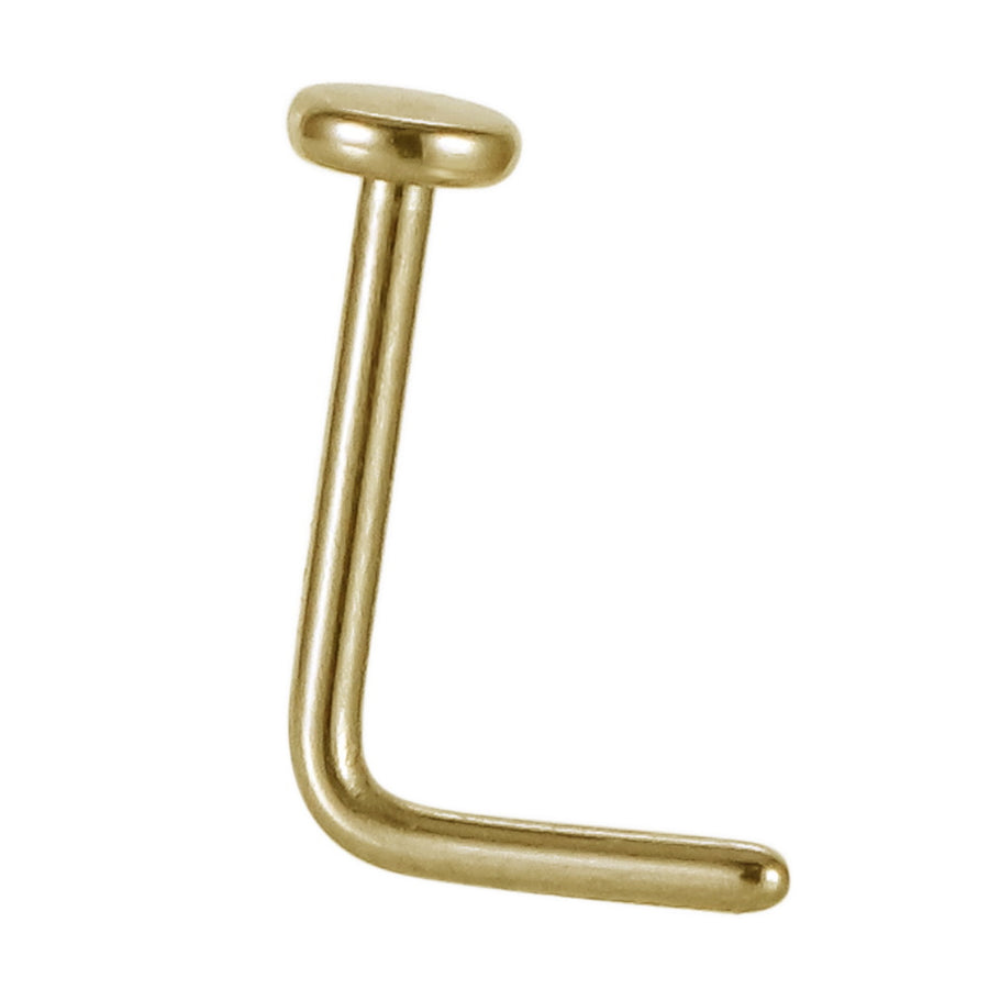 BBN28 STAINLESS STEEL L-SHAPE NOSE STUD WITH ROUND SHAPE