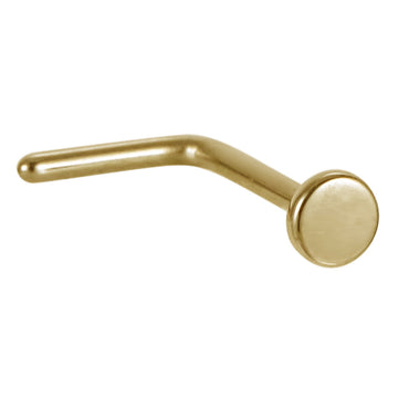 BBN28 STAINLESS STEEL L-SHAPE NOSE STUD WITH ROUND SHAPE