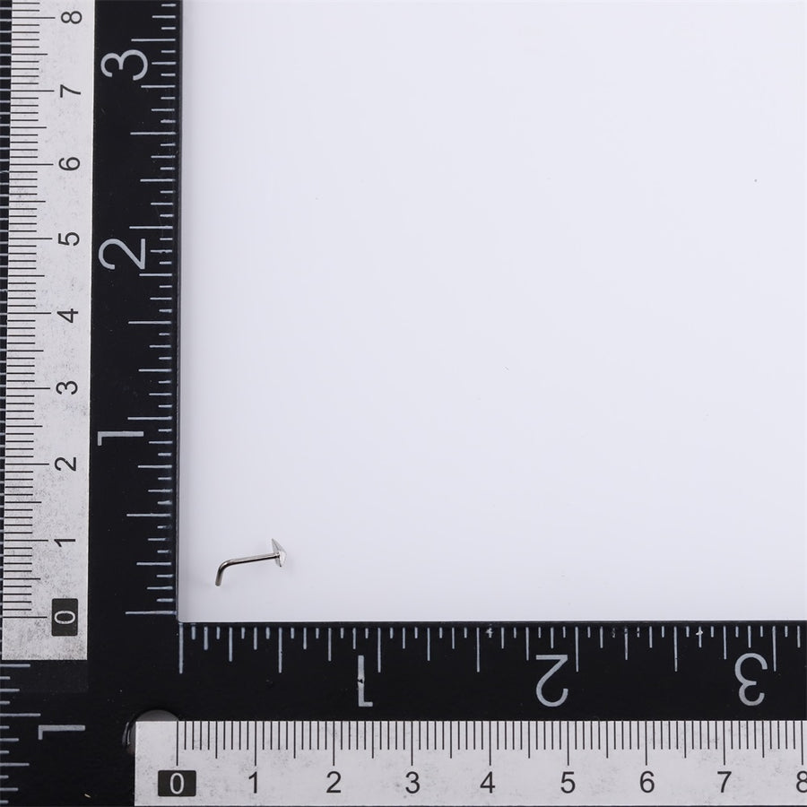 BBN29 STAINLESS STEEL L-SHAPE NOSE STUD WITH RHOMBUS DESIGN