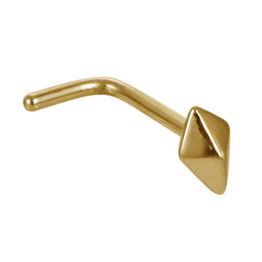 BBN29 STAINLESS STEEL L-SHAPE NOSE STUD WITH RHOMBUS DESIGN