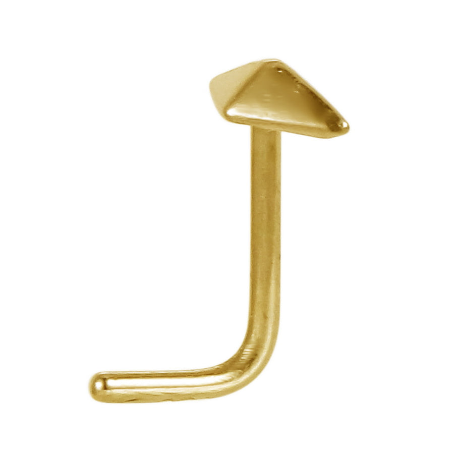 BBN29 STAINLESS STEEL L-SHAPE NOSE STUD WITH RHOMBUS DESIGN