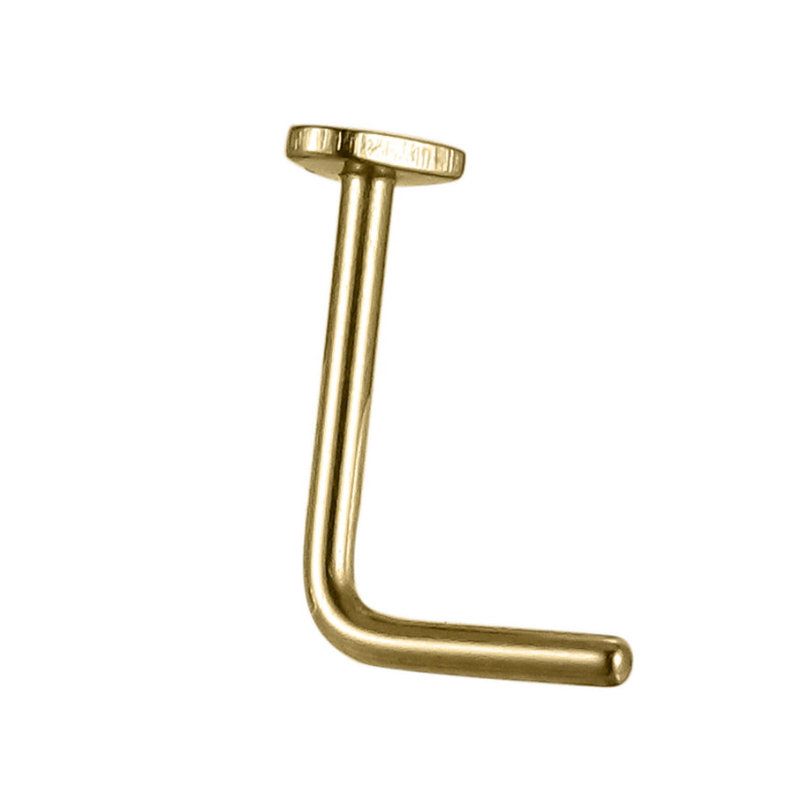 BBN30 STAINLESS STEEL L-SHAPE NOSE STUD WITH HEART DESIGN
