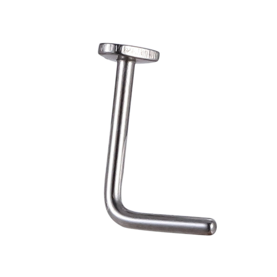 BBN30 STAINLESS STEEL L-SHAPE NOSE STUD WITH HEART DESIGN
