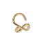 BBN31 STAINLESS STEEL L-SHAPE NOSE STUD WITH INFINITY DESIGN