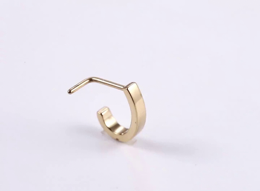 BBN33 STAINLESS STEEL L-SHAPE NOSE STUD