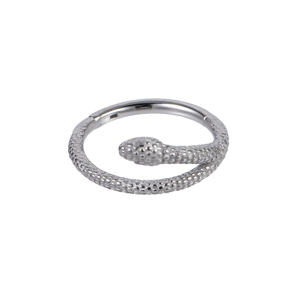 AAB Co stainless steel hinged BCR with snake design
